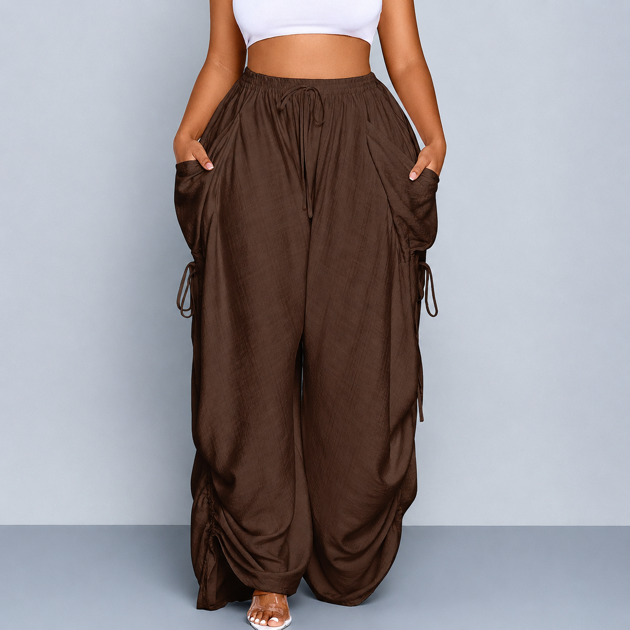 Casual Plus Size Loose Fit Pants For Women