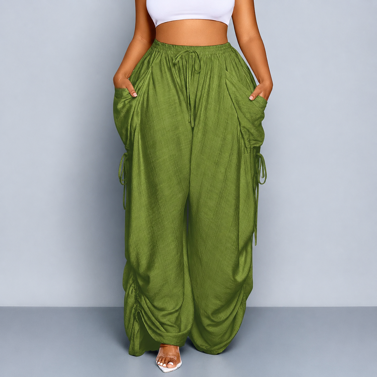 Casual Plus Size Loose Fit Pants For Women