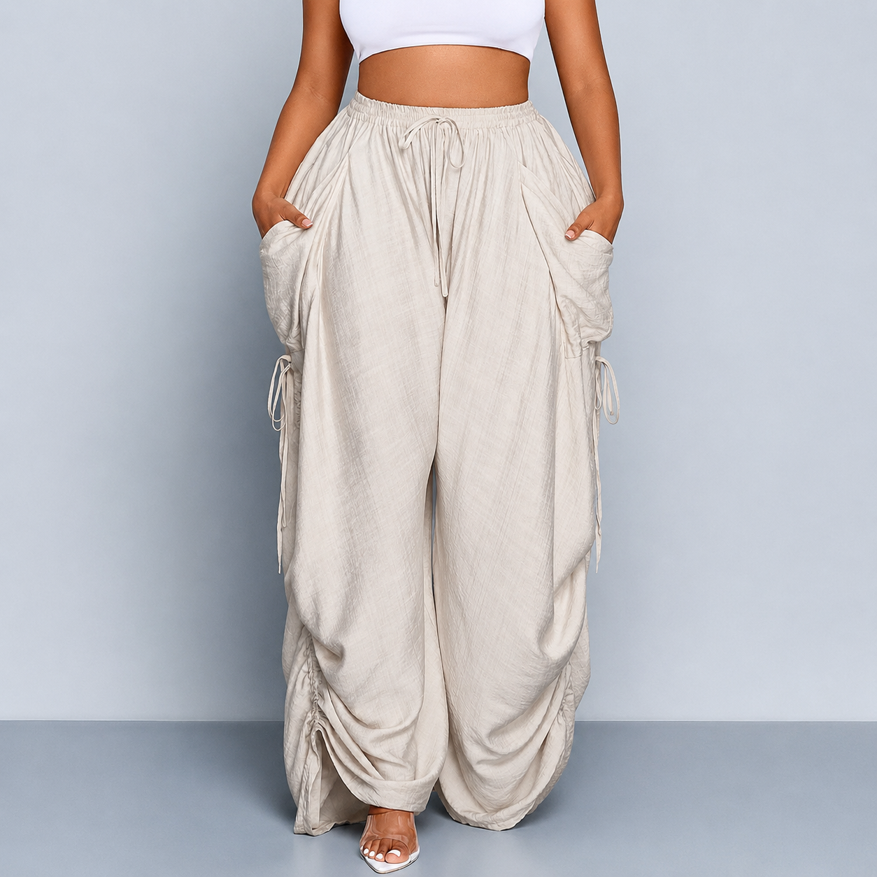 Casual Plus Size Loose Fit Pants For Women
