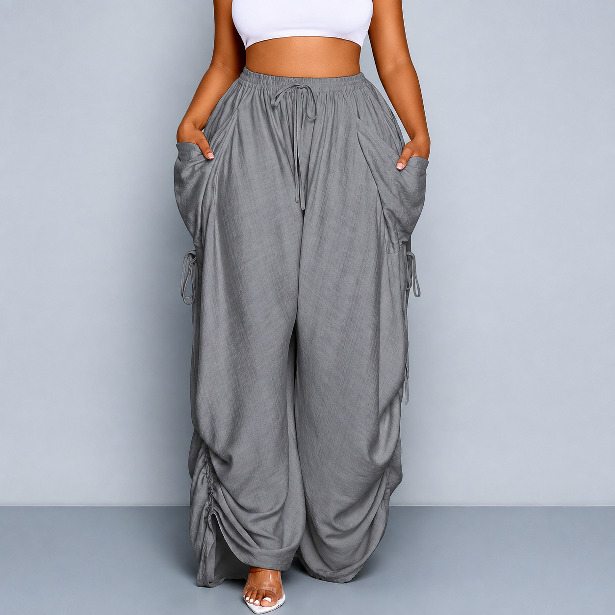 Casual Plus Size Loose Fit Pants For Women