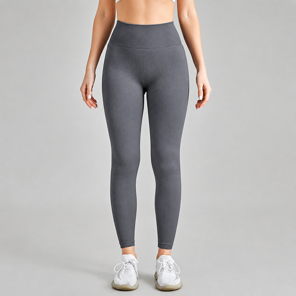 Soft Elastic Ribbed Compression Sports Pant For Women
