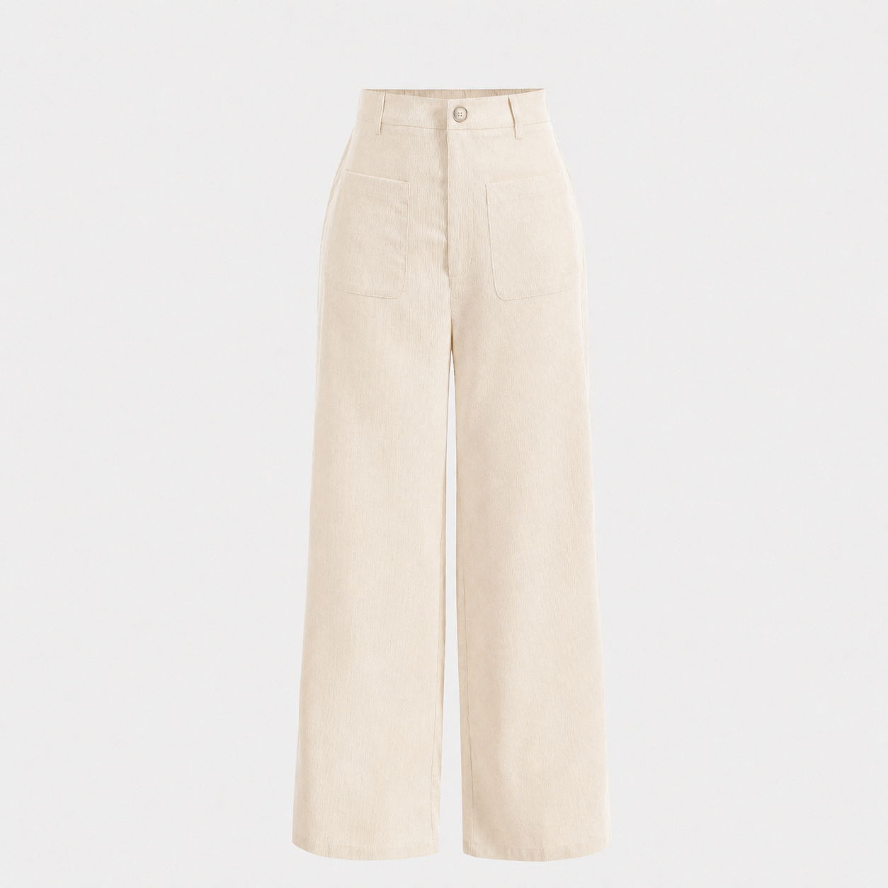 Casual High Rise Trousers Pants With Pockets For Women