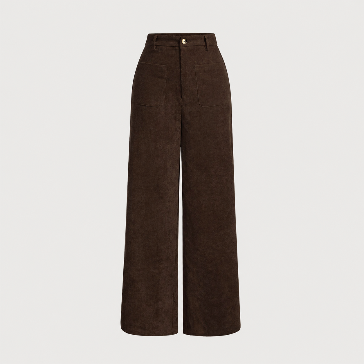 Casual High Rise Trousers Pants With Pockets For Women