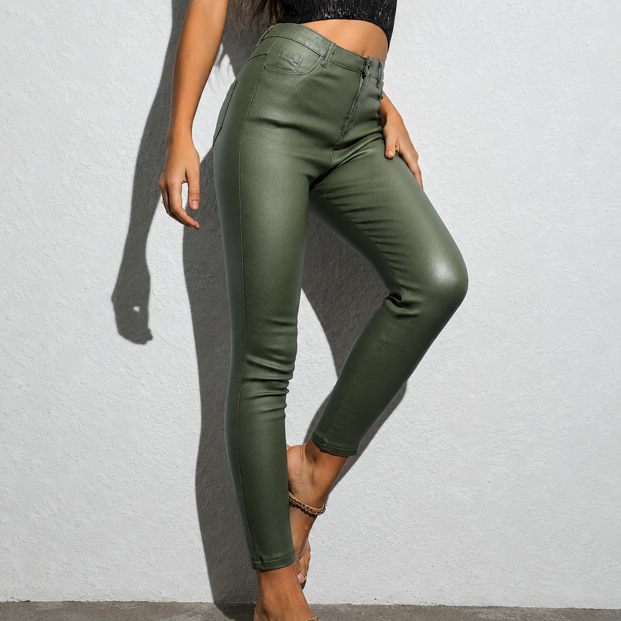 Fleece Lined Skinny Long Pants For Women