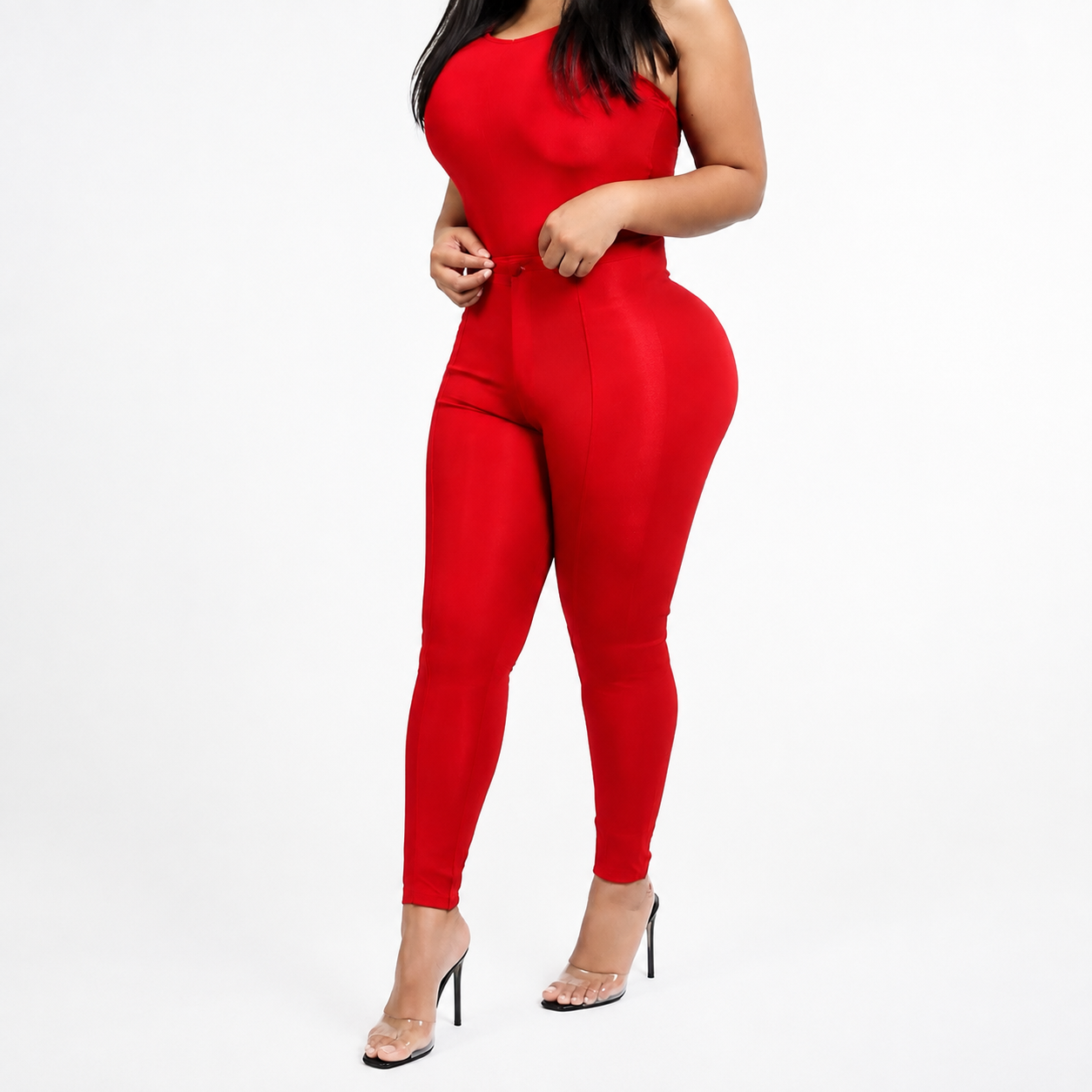 High Rise Colombian Compression Skinny Fit Pants For Women
