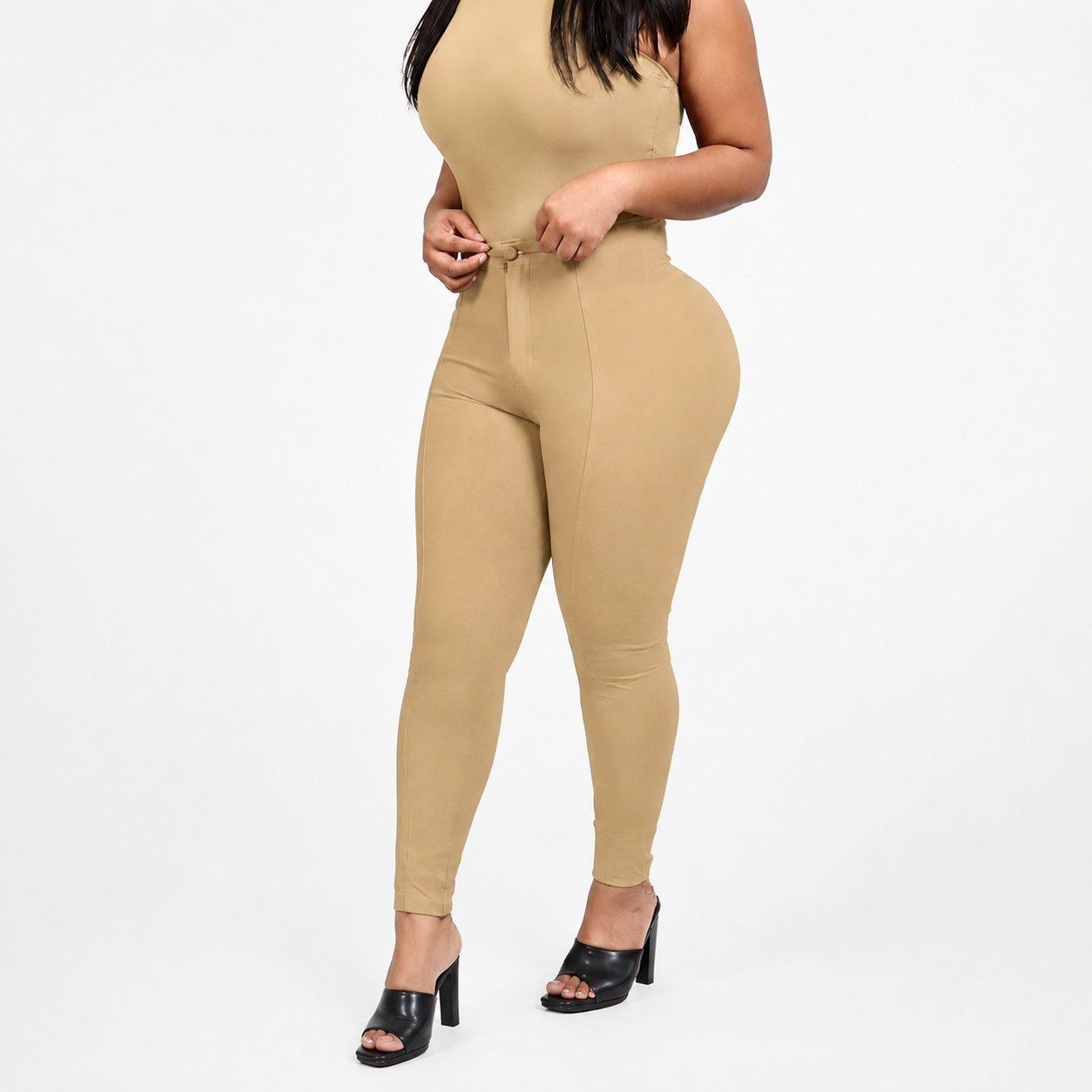 High Rise Colombian Compression Skinny Fit Pants For Women