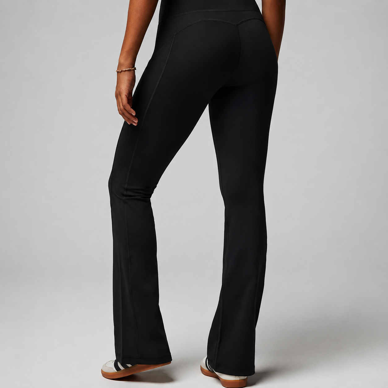 High Rise Pocket Kick Flare Casual Pants For Everyday Wear For Women
