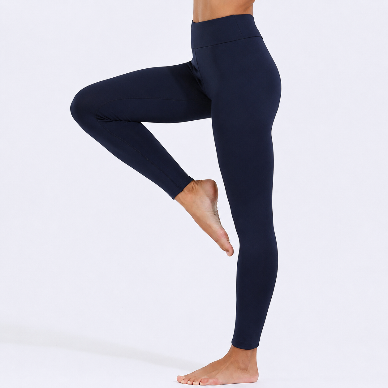High Rise Fleeced Lined Stretchable Leggings For Women