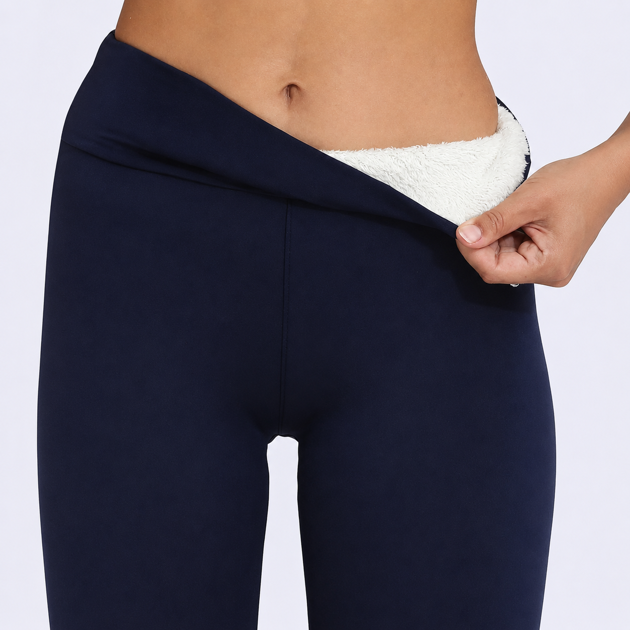 High Rise Fleeced Lined Stretchable Leggings For Women