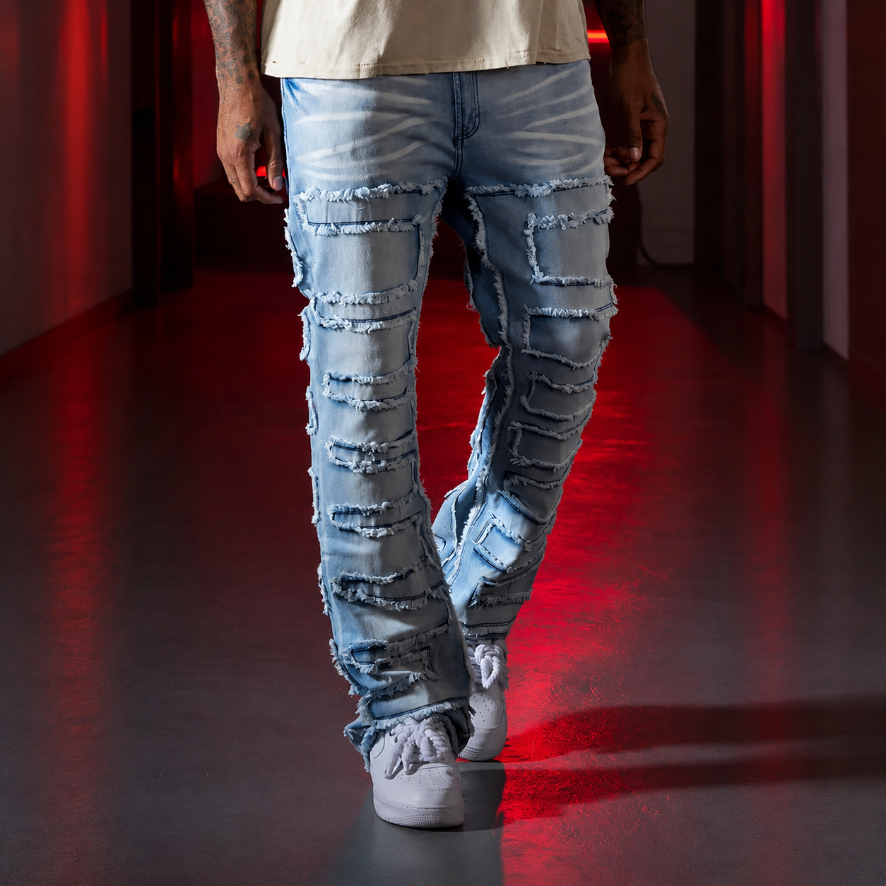 Stacked Flare Casual Jeans For Women