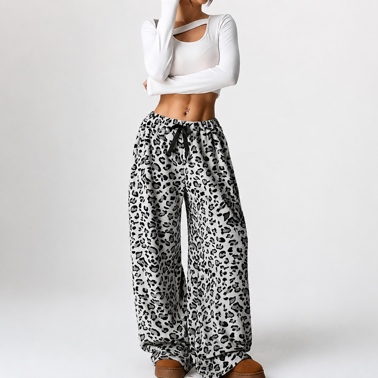 Casual Wide Athleisure Streetwear Pants For Women