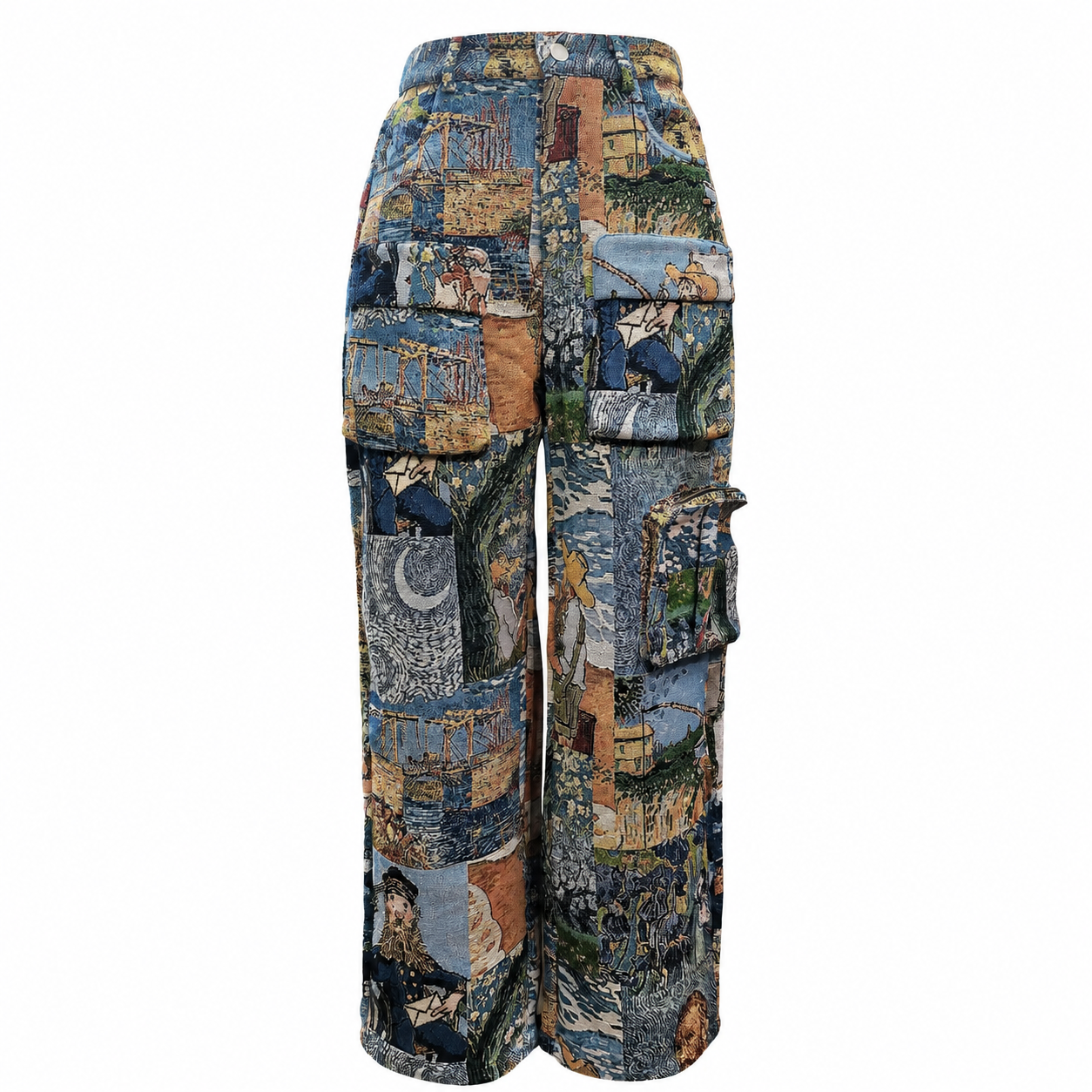 Casual Baggy Cargo Patchwork Streetwear Pants For Women