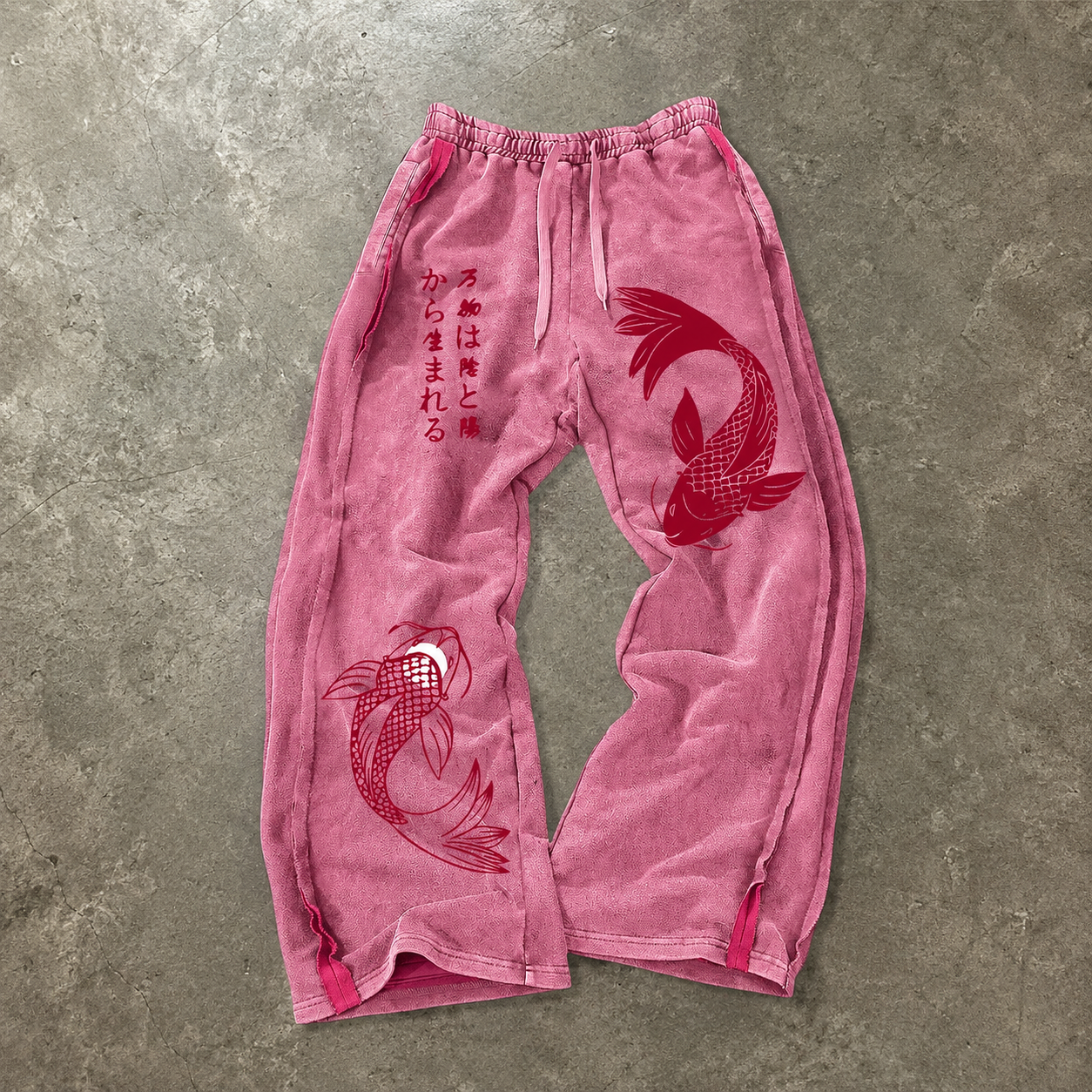 Yin Yang Koi Graphic Loose Drawstring Casual Pants for Men