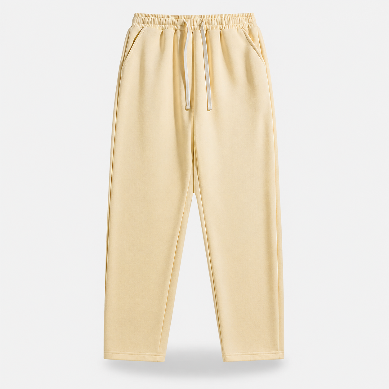 Loose Fit Drawstring Casual Cotton Pants with Pockets for Men
