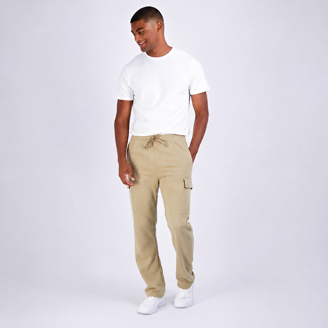 Pack of 3 Tech Fleece Cargo Sweatpants with Multi-Pocket Design for Men