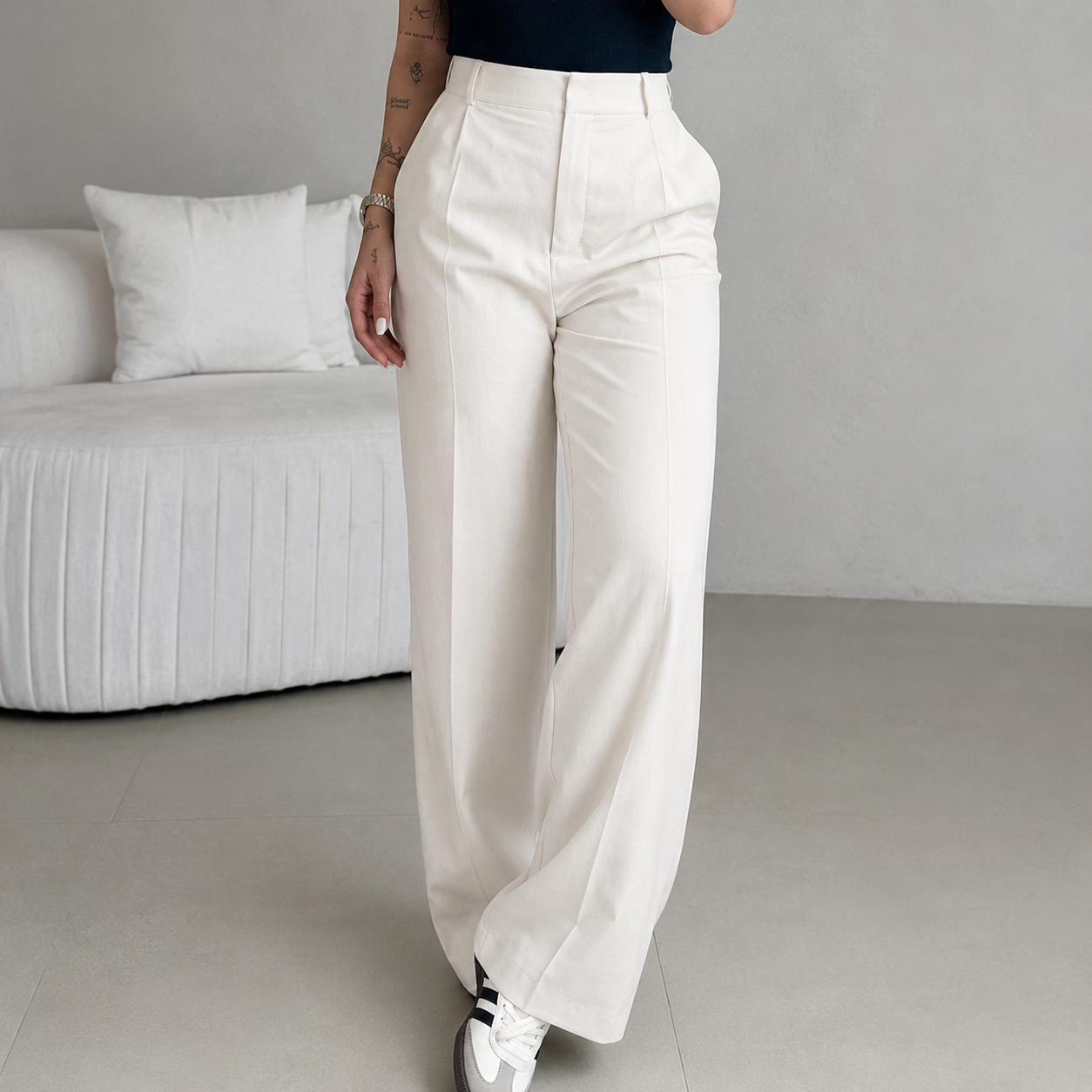 Casual Slim Bohemian Office Summer Wide Pants For Women