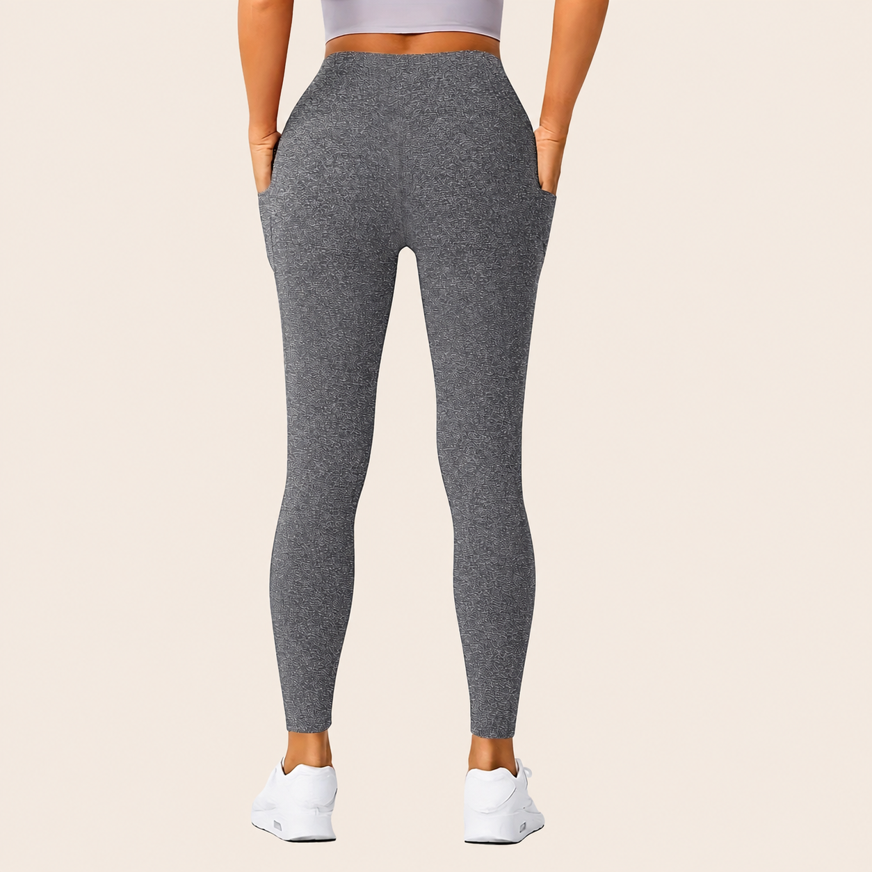 Seamless High Rise Slim Fit Leggings with Side Pockets for Women