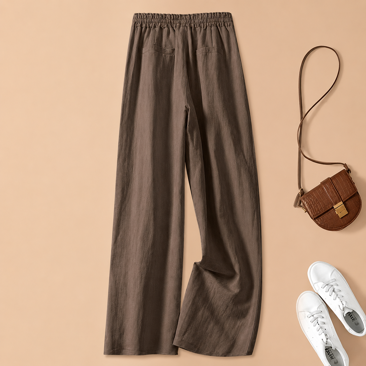 Vintage Themed Wide Loose Pants For Women