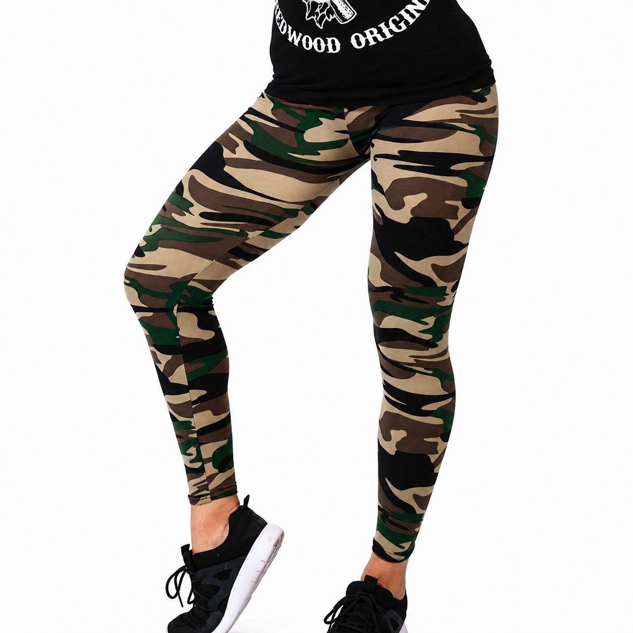 Casual Camouflage Patterned Leggings For Women