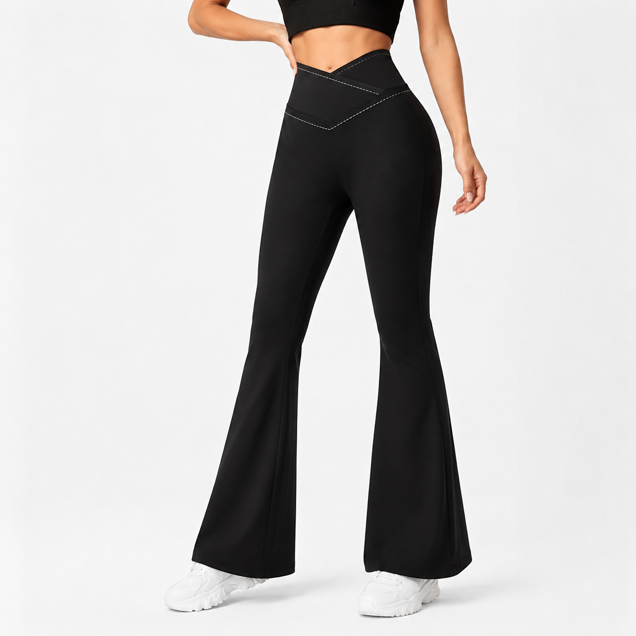 Casual Tummy Control Stretchy Flare Pants For Women