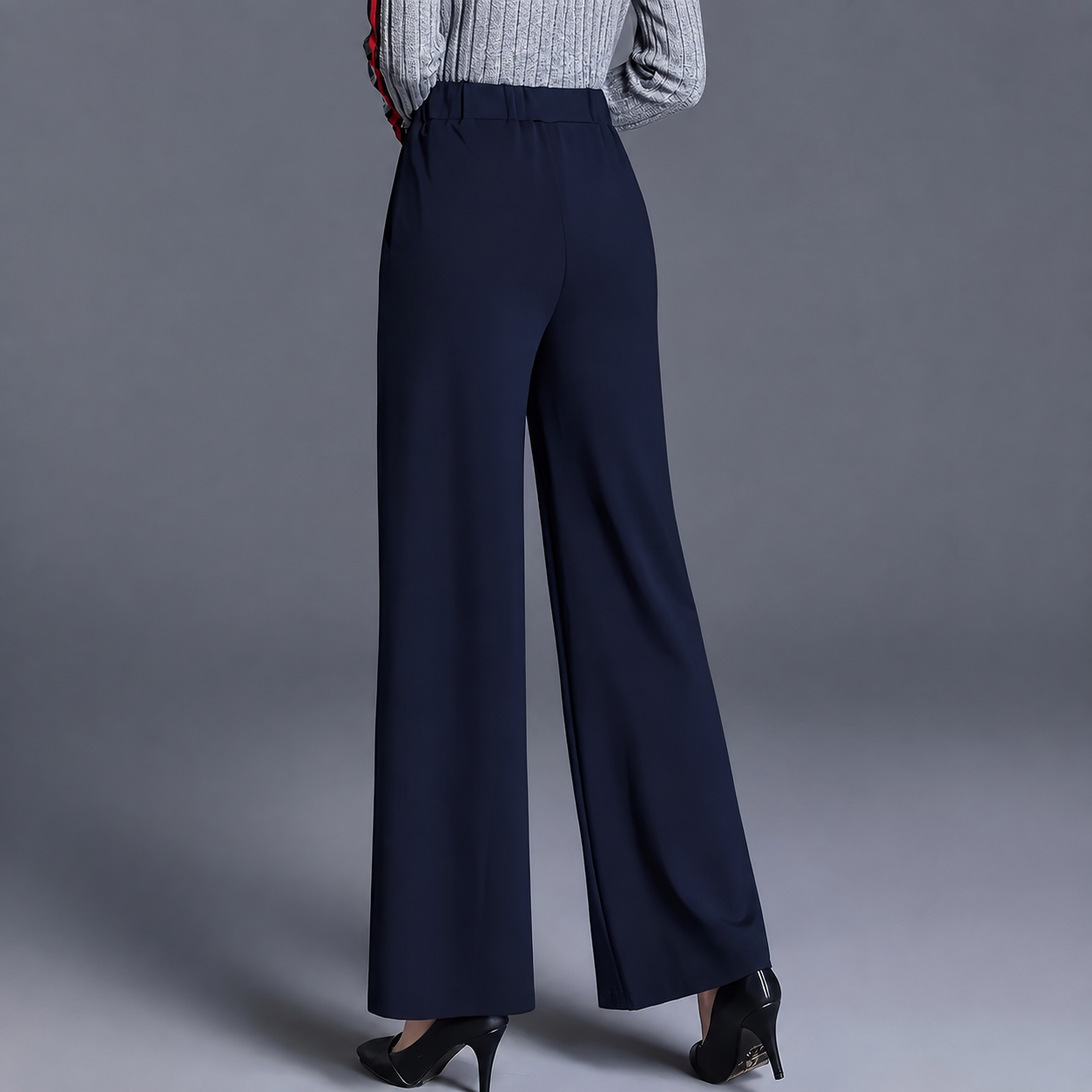 Casual Straight Length Pants With Slant Pockets For Women