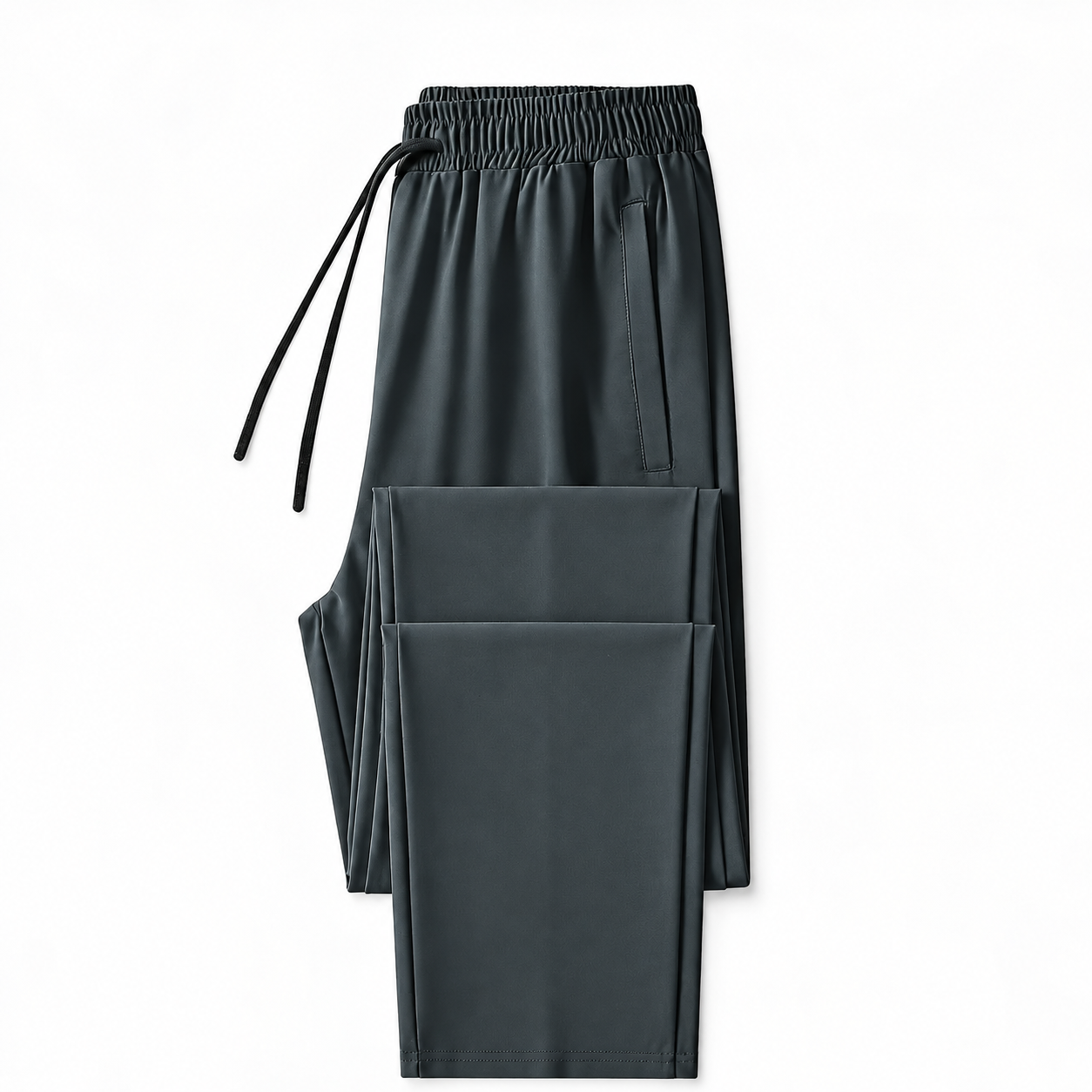 Drawstring Casual Pants with Zipper Pockets for Men