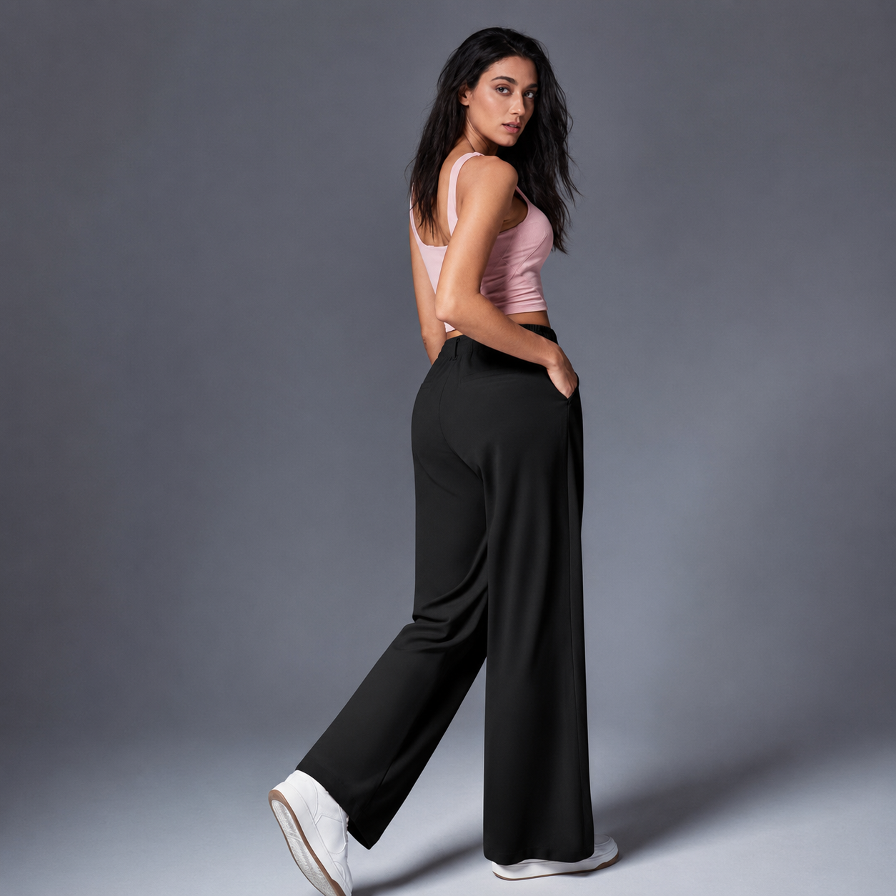 Stretchy Pull On Casual Pants For Women