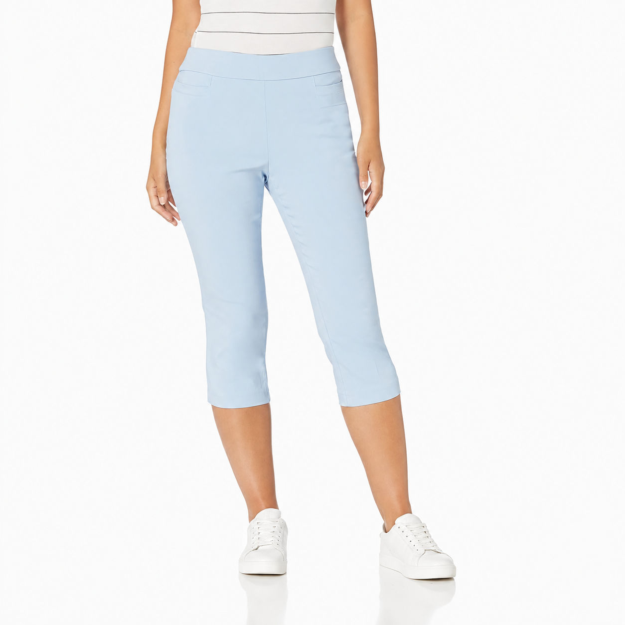 Pull On Stretch Capri Pants For Women