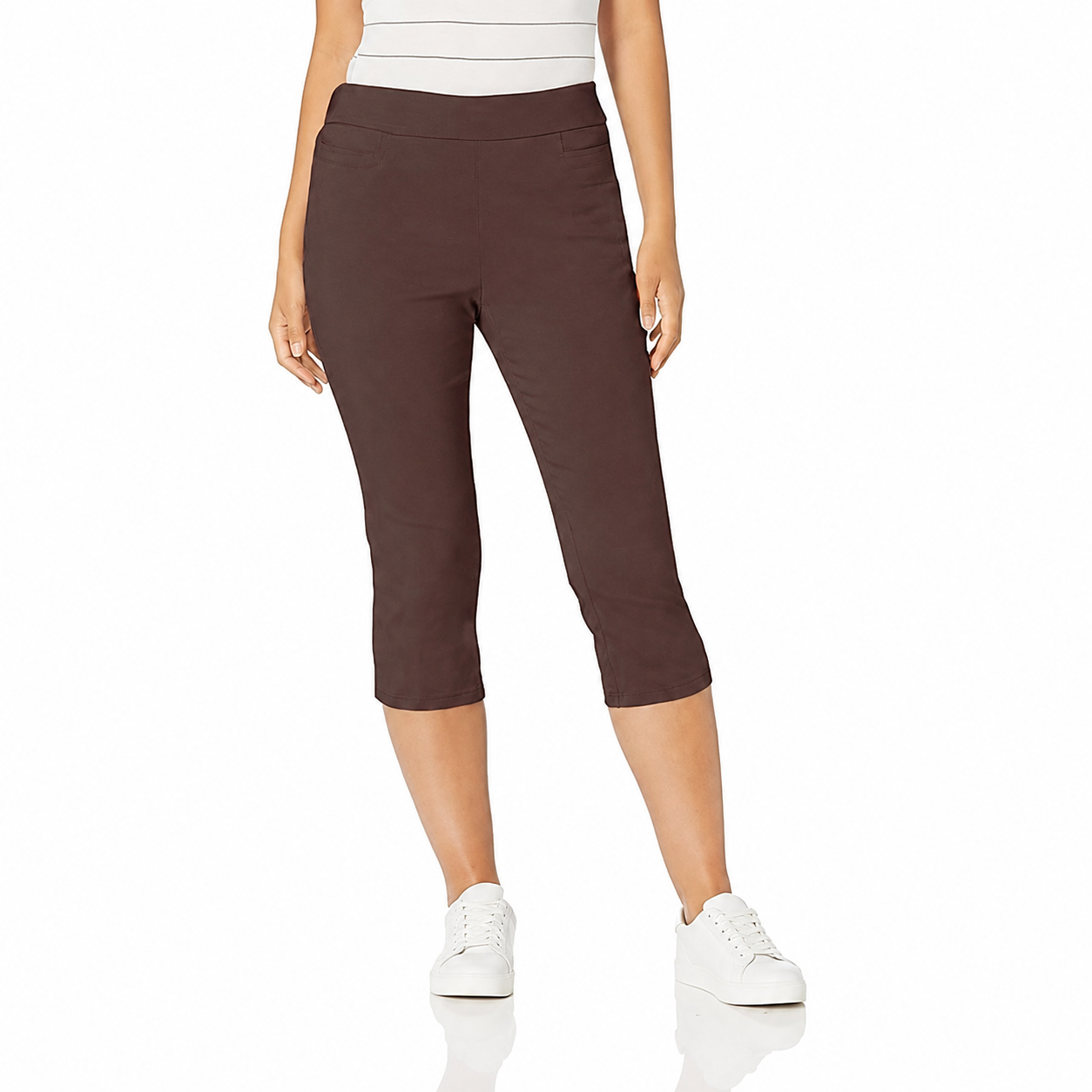 Pull On Stretch Capri Pants For Women