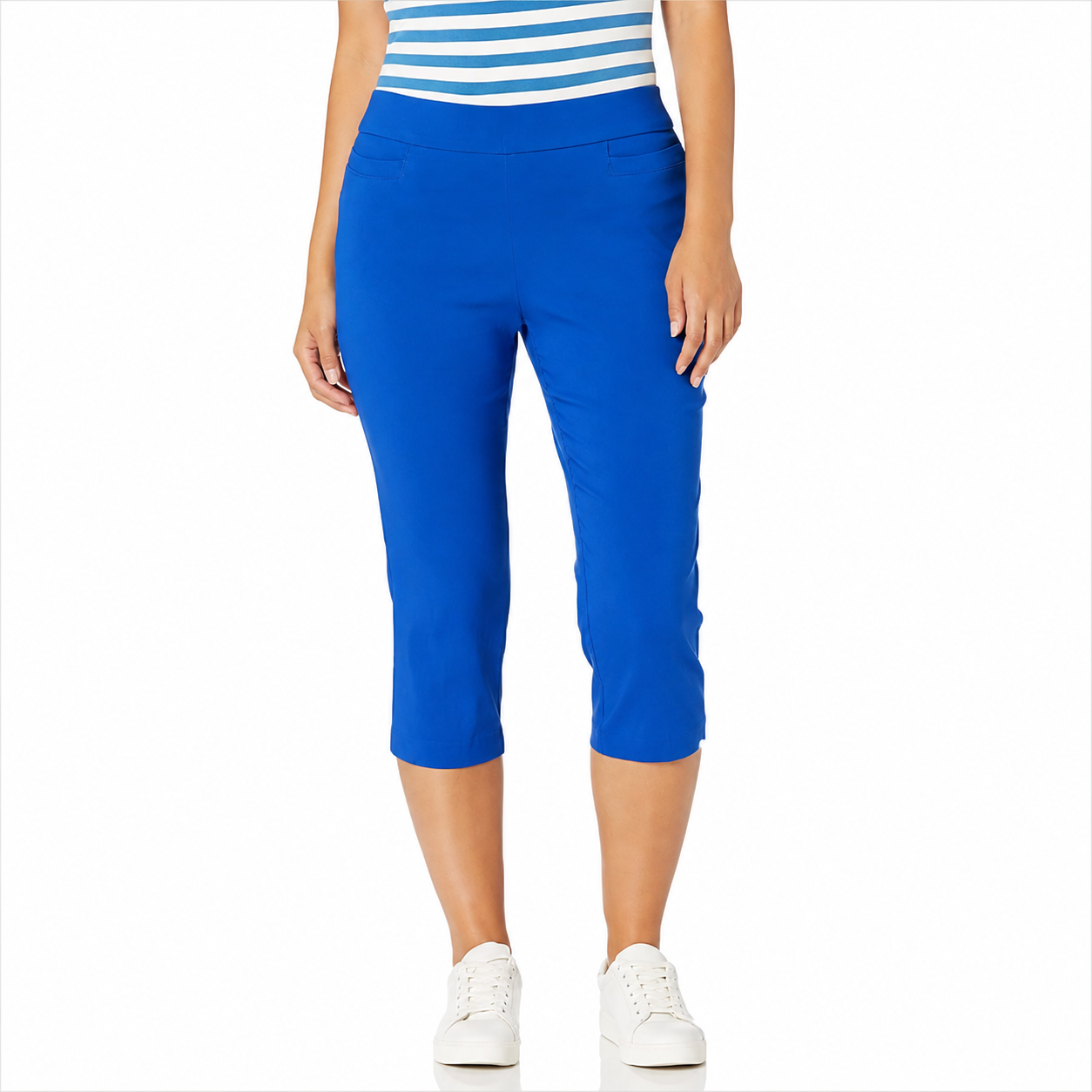 Pull On Stretch Capri Pants For Women