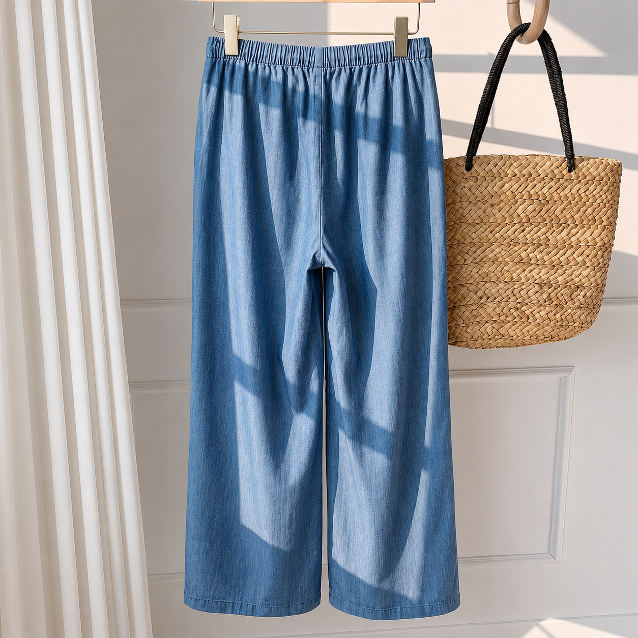 Casual Striped Tie Front Strong Long Pants