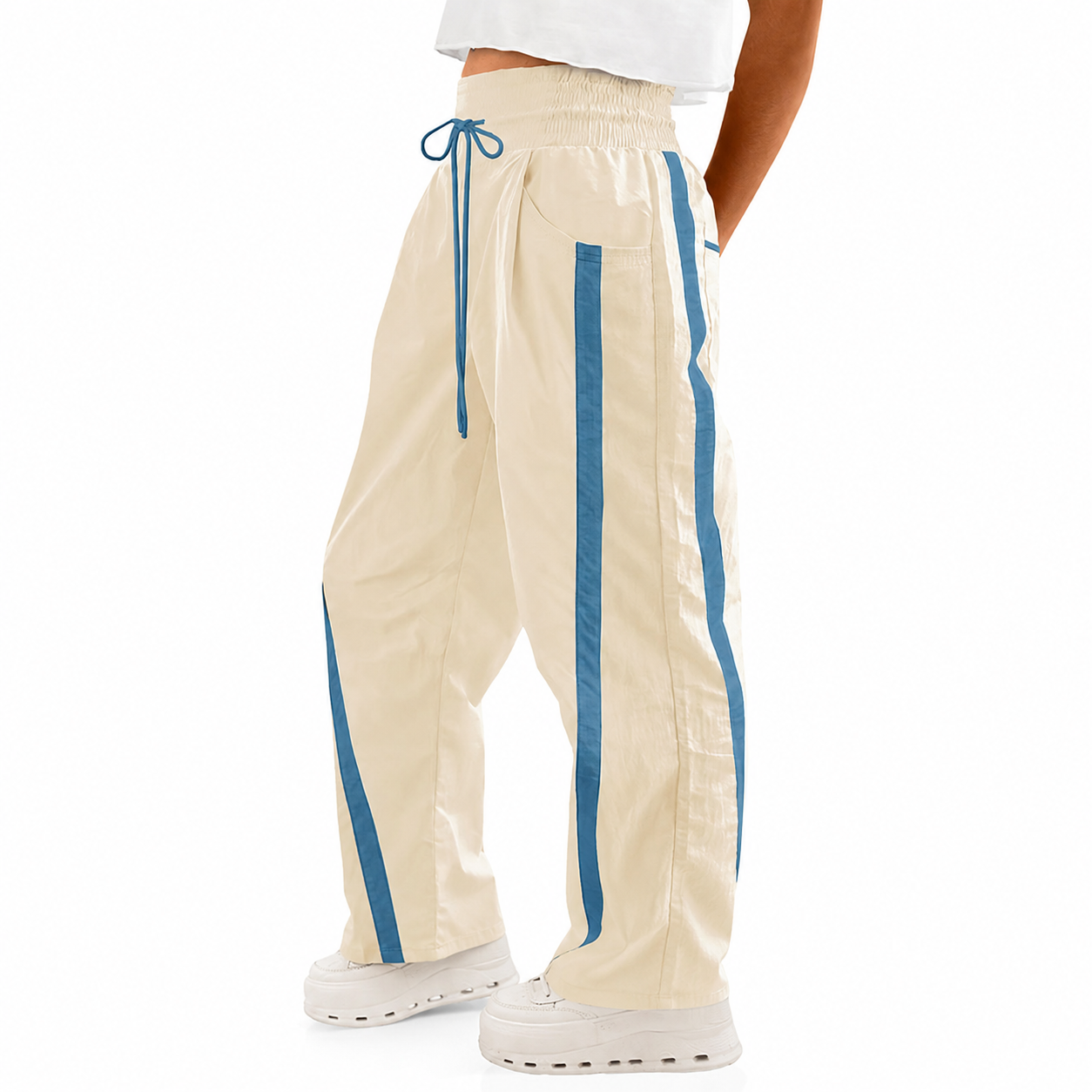 Lightweight Quick Dry Barrel Pants With Pockets