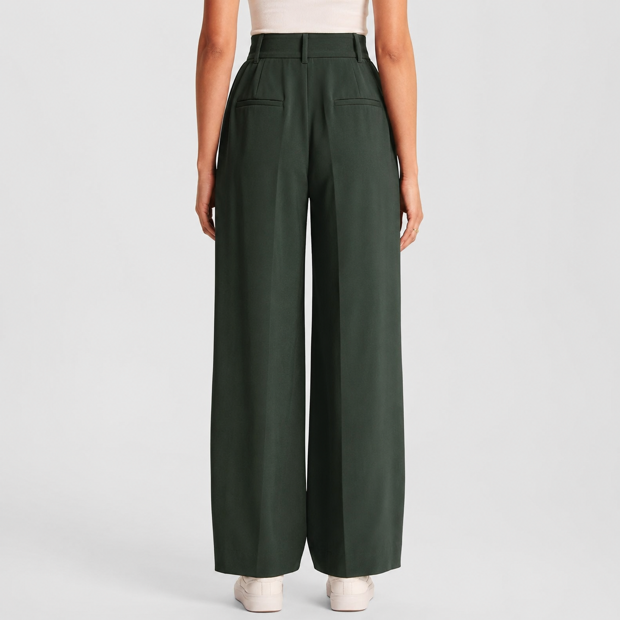 Solid Casual Pants With Pocket For Women