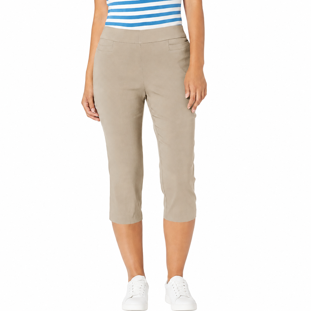 Pull On Stretch Capri Pants For Women