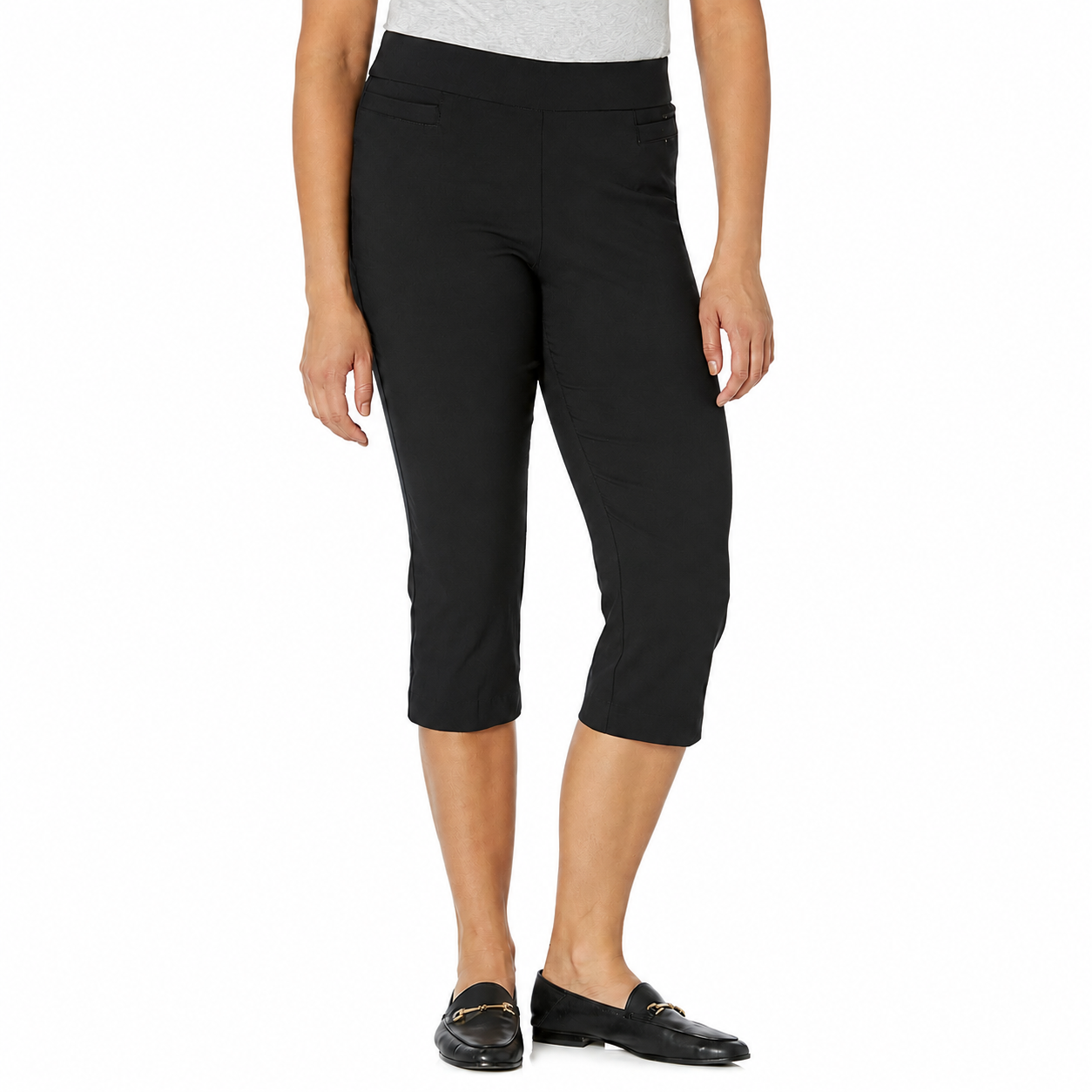 Pull On Stretch Capri Pants For Women