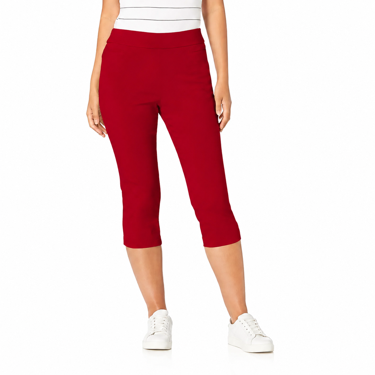 Pull On Stretch Capri Pants For Women