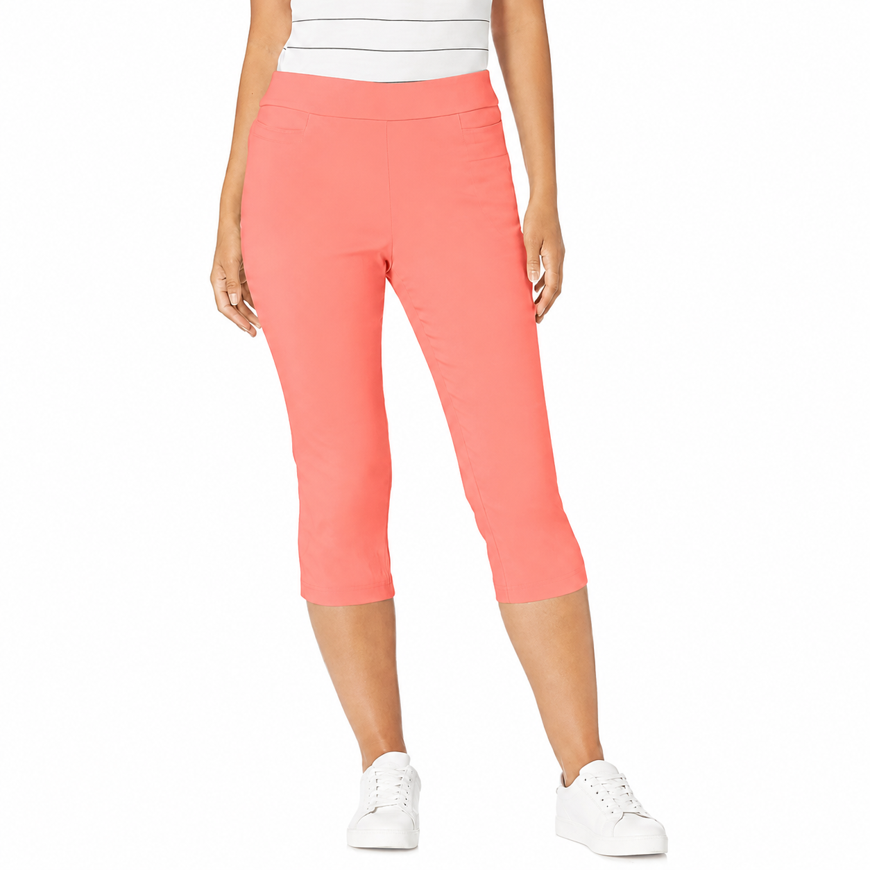 Pull On Stretch Capri Pants For Women