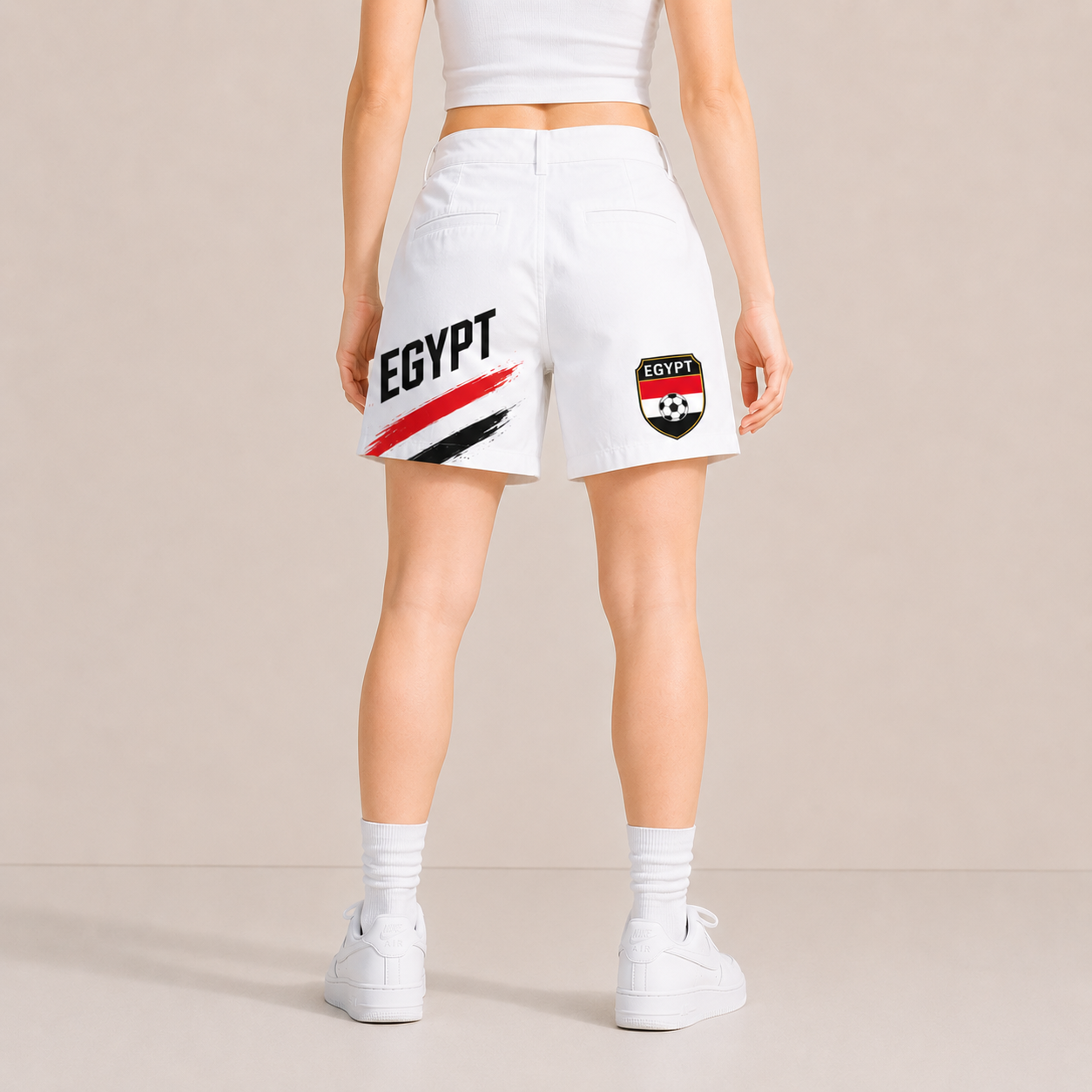 World Cup 2026 Egypt Football Fan Printed Twill Shorts