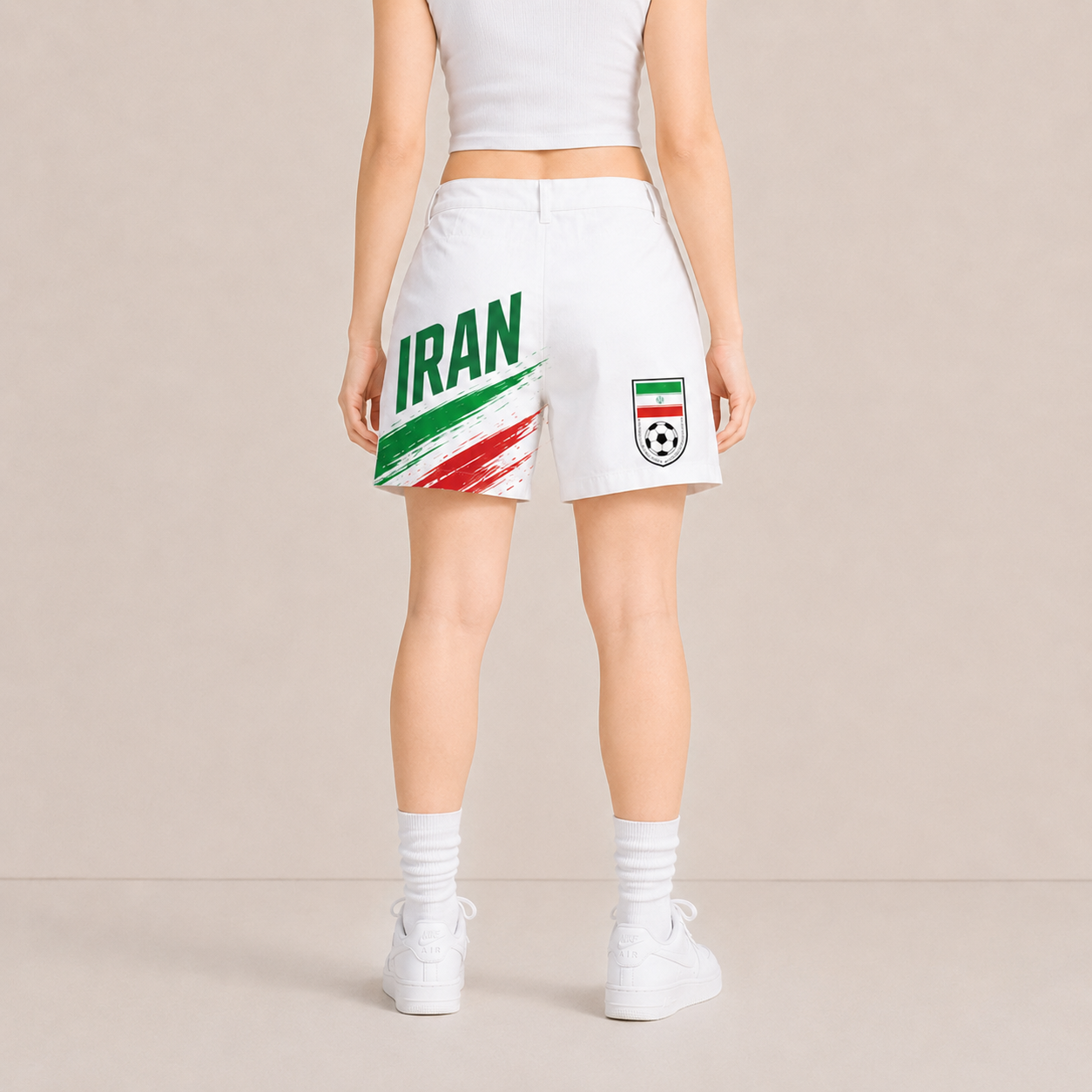 World Cup 2026 Iran Football Fan Printed Twill Shorts