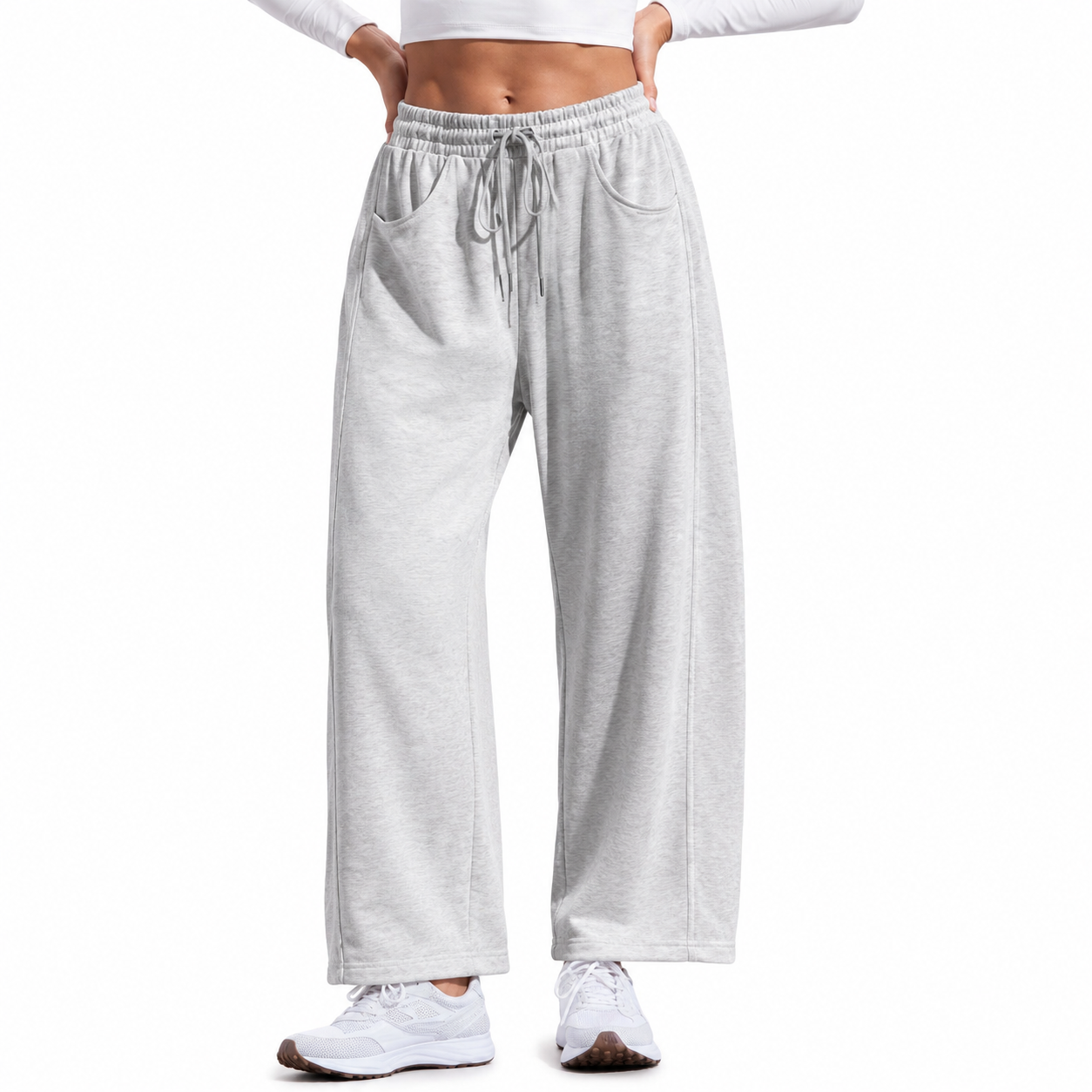 Loose Fit Casual Lounge Pants With Pockets For Women