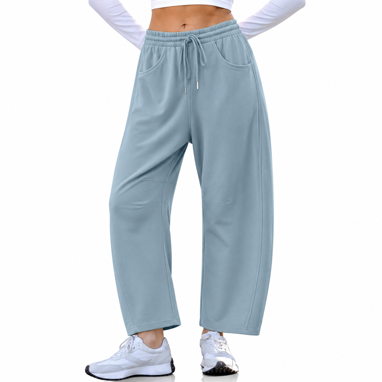 Loose Fit Casual Lounge Pants With Pockets For Women