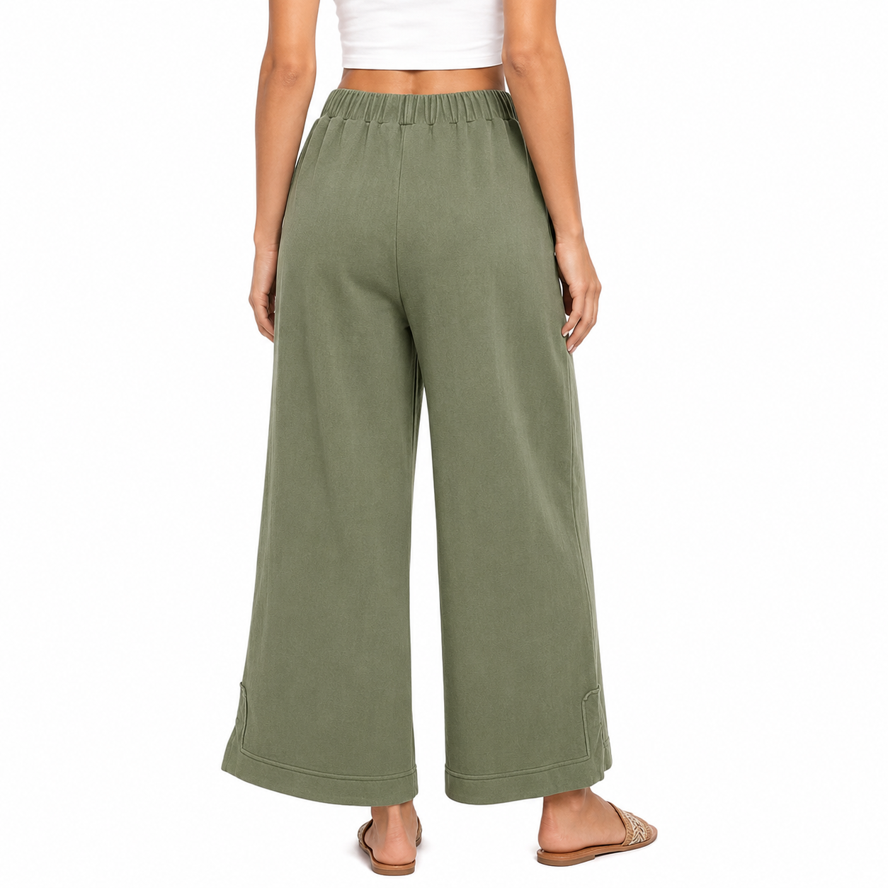 Casual Wide Fit Baggy Lounge Pants With Pockets For Women