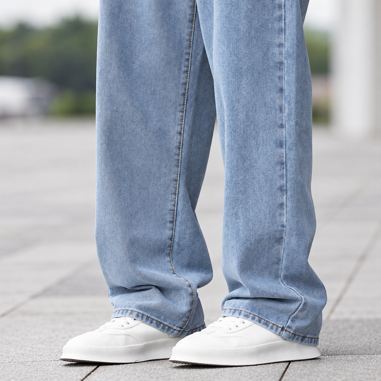 Loose Fit Washed Baggy Skater Denim Jeans Y2K Streetwear For Men
