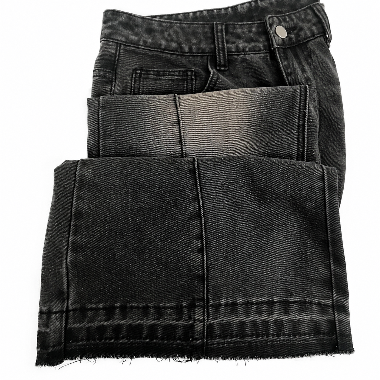 Washed Flared Pocket Slim Fit Cargo Denim Jeans For Men