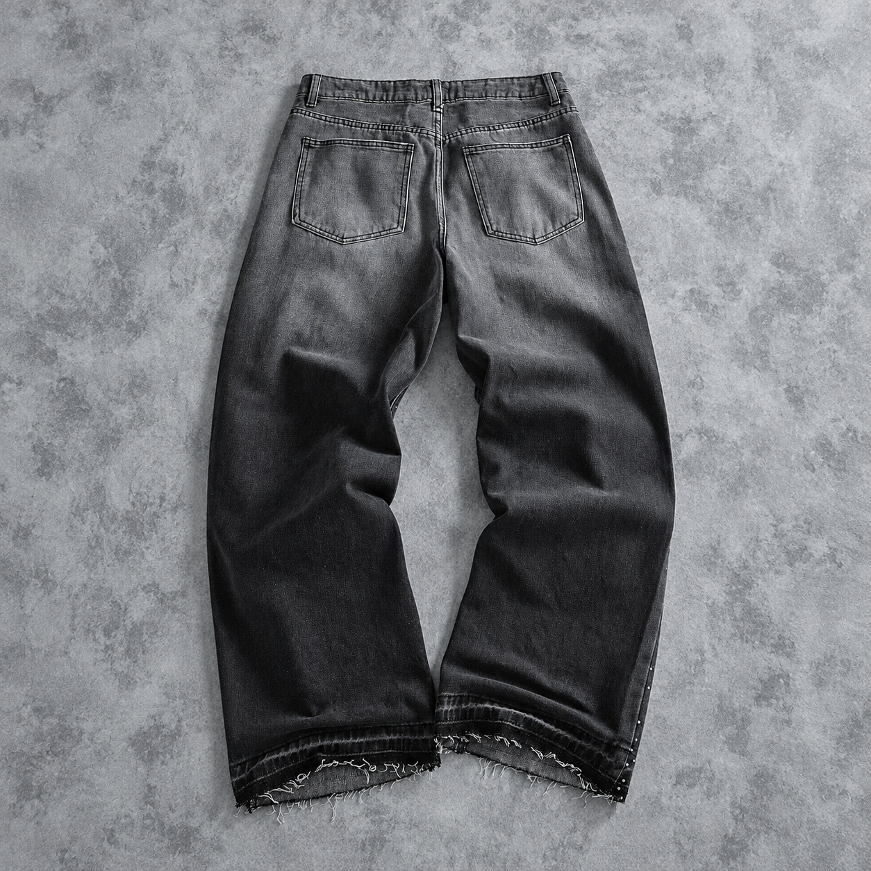 Vintage Washed Barrel Lower Silhouette Streetwear Jeans For Men