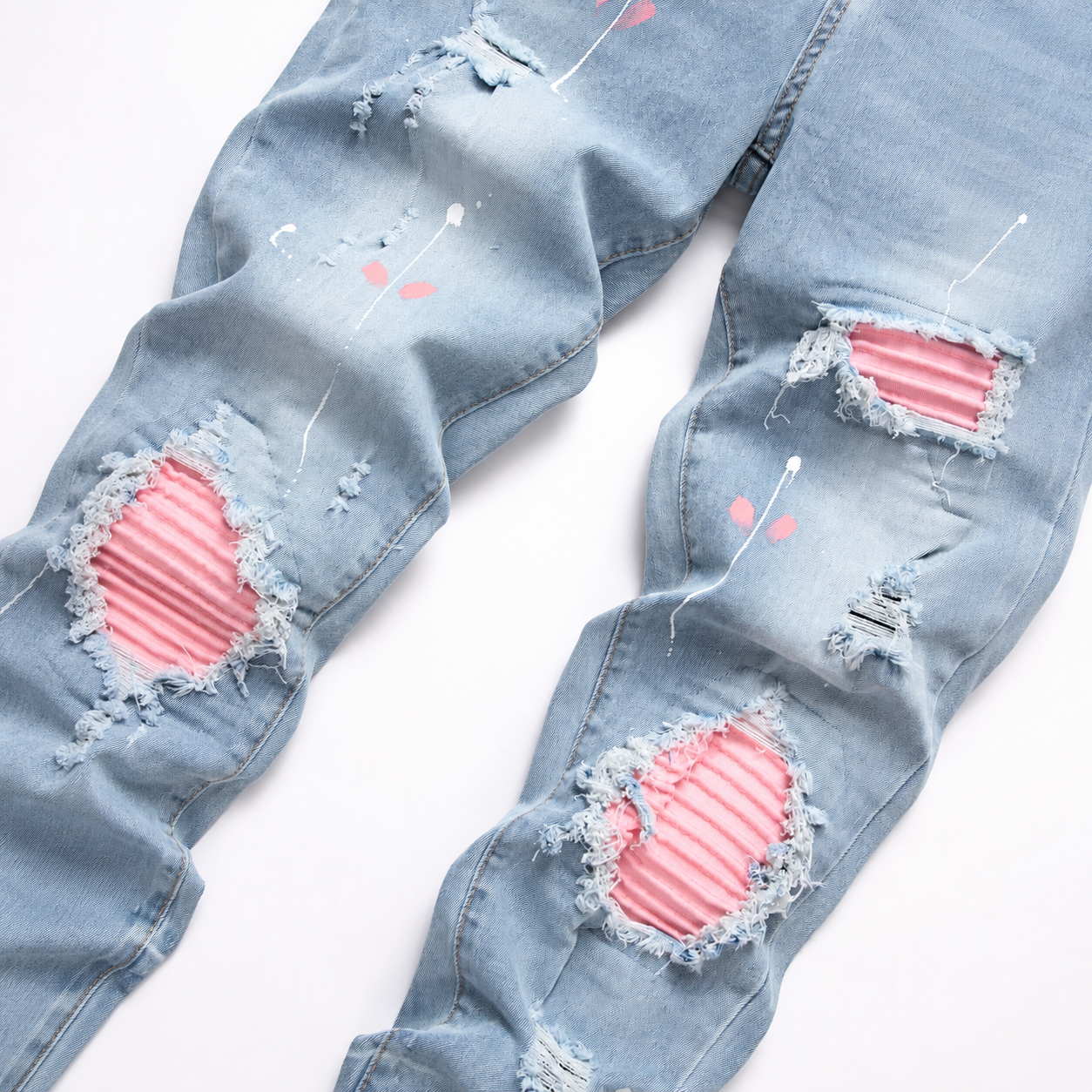 Casual Splatter Ripped Jeans For Men