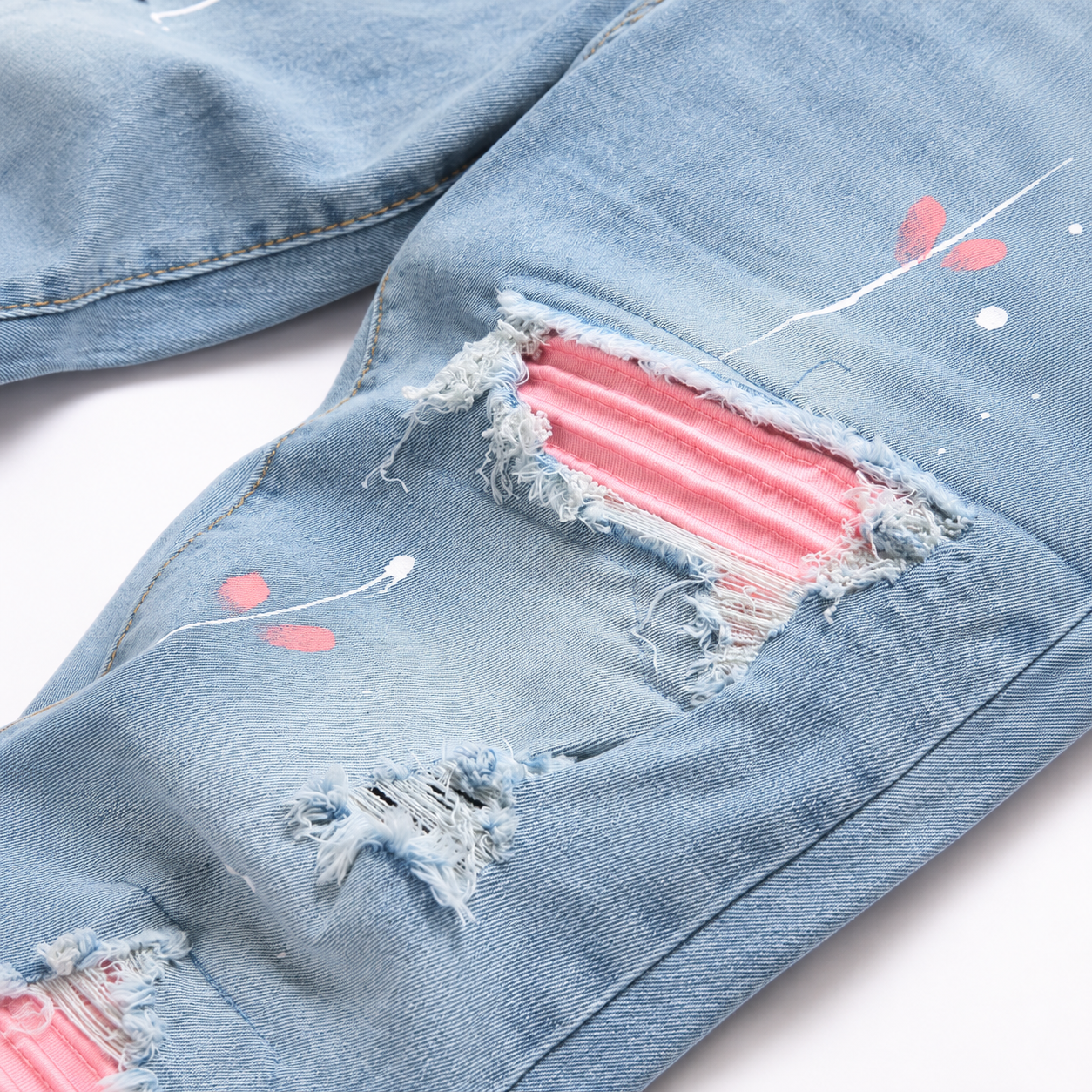 Casual Splatter Ripped Jeans For Men