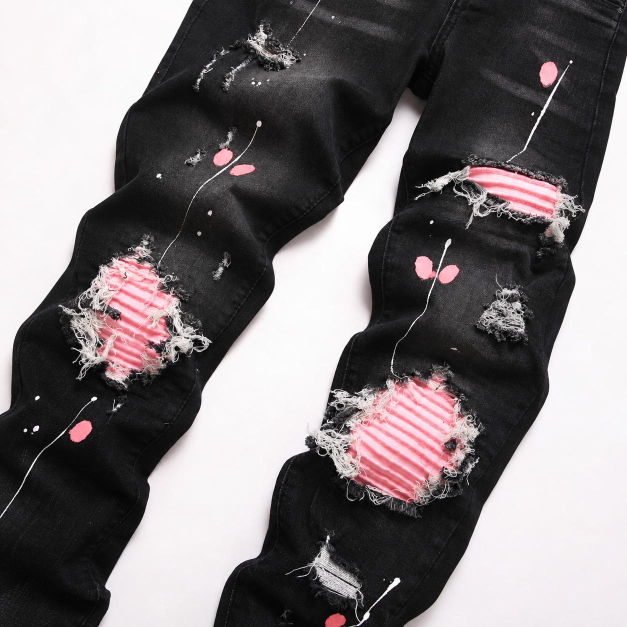 Casual Splatter Ripped Jeans For Men