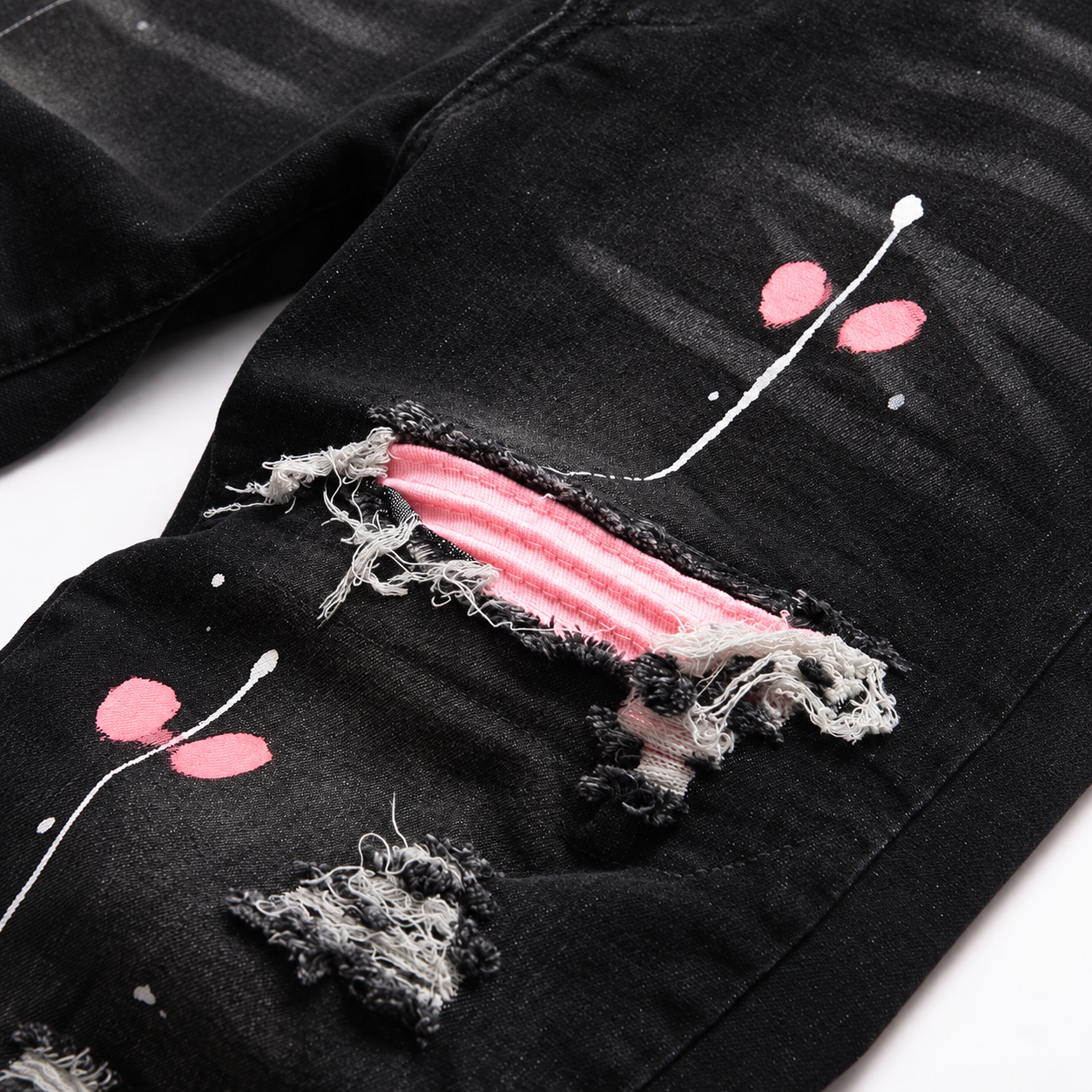 Casual Splatter Ripped Jeans For Men