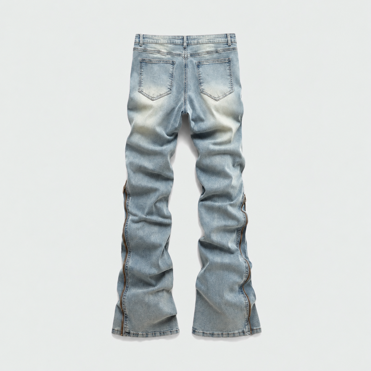 Casual Street Style Zipper Layered Jeans For Men